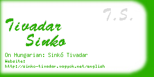tivadar sinko business card