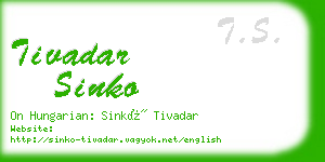 tivadar sinko business card